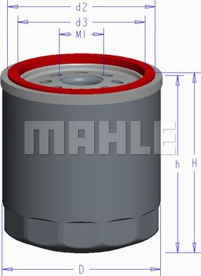 MAHLE OC 610 - Öljynsuodatin inparts.fi