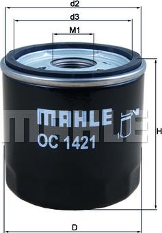 MAHLE OC 1421 - Öljynsuodatin inparts.fi