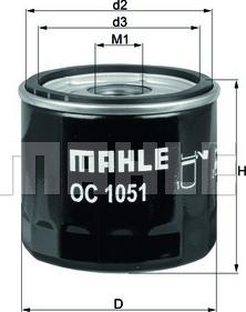 MAHLE OC 1051 - Öljynsuodatin inparts.fi