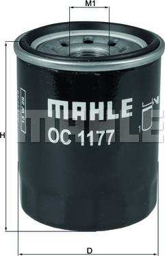 MAHLE OC 1177 - Öljynsuodatin inparts.fi