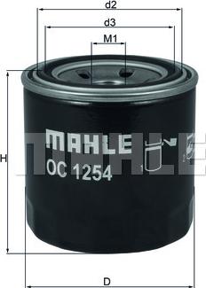 MAHLE OC 1254 - Öljynsuodatin inparts.fi