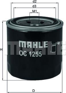 MAHLE OC 1255 - Öljynsuodatin inparts.fi