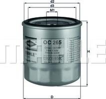 MAHLE OC 265 - Öljynsuodatin inparts.fi