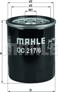 MAHLE OC 217/6 - Öljynsuodatin inparts.fi