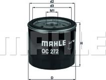 MAHLE OC 272 - Öljynsuodatin inparts.fi