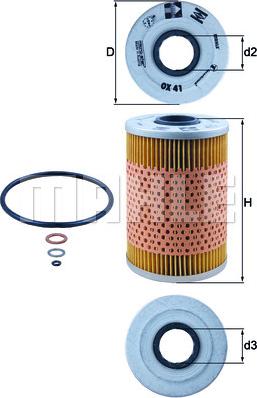 MAHLE OX 41D - Öljynsuodatin inparts.fi