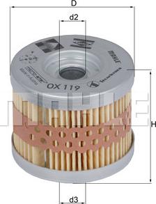 MAHLE OX 119 - Öljynsuodatin inparts.fi