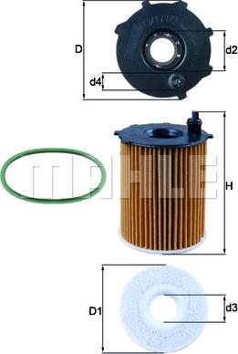 MAHLE OX 171/2D1 - Öljynsuodatin inparts.fi