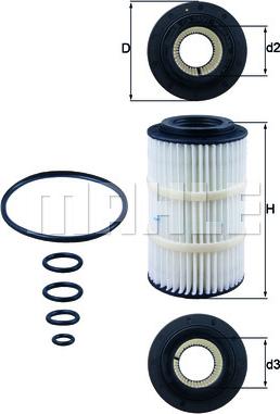 MAHLE OX 345/7D - Öljynsuodatin inparts.fi