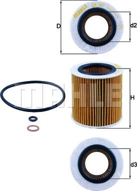 MAHLE OX 387D - Öljynsuodatin inparts.fi