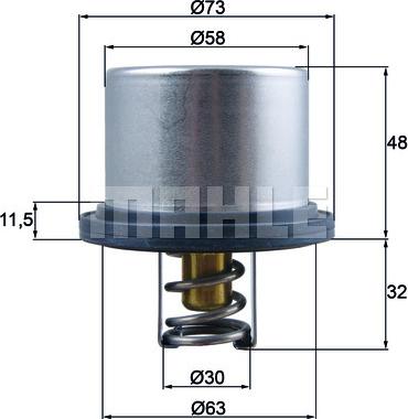 MAHLE THD 5 75 - Termostaatti, jäähdytysneste inparts.fi