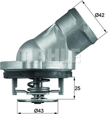 MAHLE TI 45 87D - Termostaatti, jäähdytysneste inparts.fi