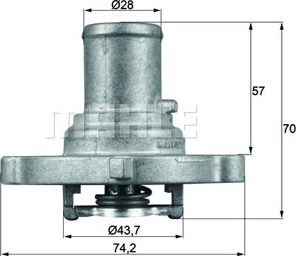 MAHLE TI 122 87D - Termostaatti, jäähdytysneste inparts.fi