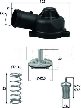 MAHLE TI 244 83D - Termostaatti, jäähdytysneste inparts.fi