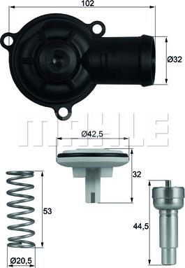 MAHLE TI 220 87D - Termostaatti, jäähdytysneste inparts.fi