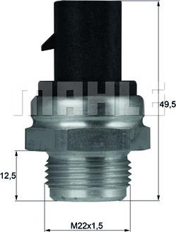 MAHLE TSW 12D - Lämpökytkin, jäähdyttimen puhallin inparts.fi