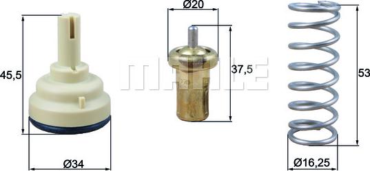 MAHLE TX 181 105D - Termostaatti, jäähdytysneste inparts.fi