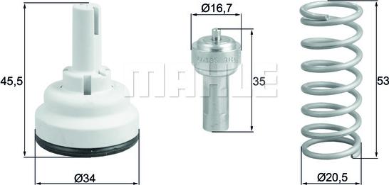 MAHLE TX 182 87D - Termostaatti, jäähdytysneste inparts.fi