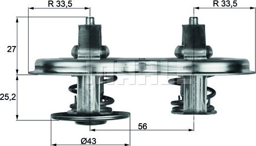 MAHLE TX 33 83D - Termostaatti, jäähdytysneste inparts.fi