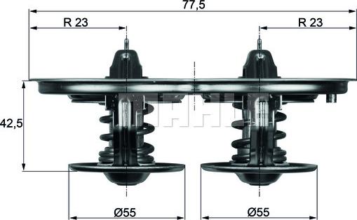 MAHLE TX 32 75D - Termostaatti, jäähdytysneste inparts.fi