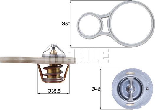 MAHLE TX 255 91 - Termostaatti, jäähdytysneste inparts.fi