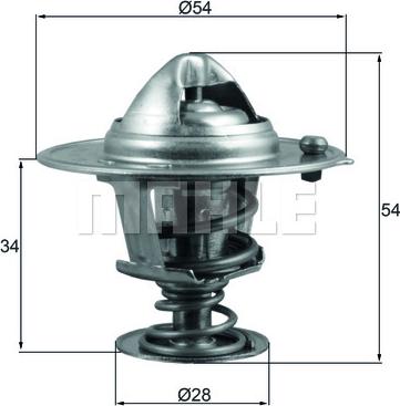 MAHLE TX 206 88D - Termostaatti, jäähdytysneste inparts.fi