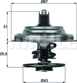 MAHLE TX 23 83D - Termostaatti, jäähdytysneste inparts.fi