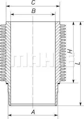 MAHLE 101 WR 23 01 - Sylinteriputki inparts.fi