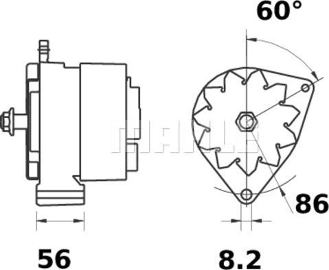 MAHLE 11201507 - Laturi inparts.fi