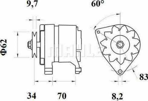 MAHLE 11201067 - Laturi inparts.fi