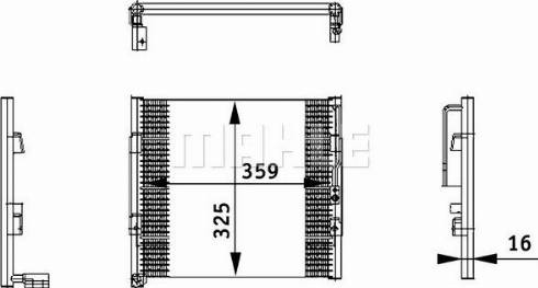 MAHLE AC 164 000S - Lauhdutin, ilmastointilaite inparts.fi