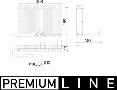 MAHLE AC 11 000P - Lauhdutin, ilmastointilaite inparts.fi