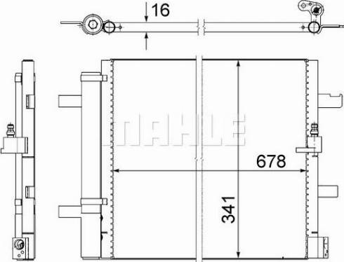 MAHLE AC 2 001S - Lauhdutin, ilmastointilaite inparts.fi