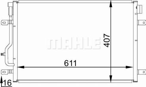 MAHLE AC 795 001S - Lauhdutin, ilmastointilaite inparts.fi