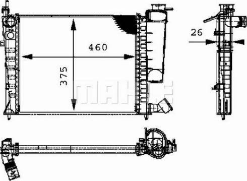 MAHLE CR 478 000P - Jäähdytin,moottorin jäähdytys inparts.fi