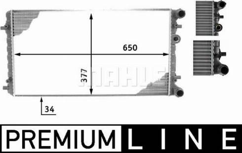 MAHLE CR 477 000P - Jäähdytin,moottorin jäähdytys inparts.fi