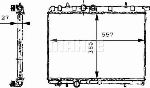 MAHLE CR 500 000P - Jäähdytin,moottorin jäähdytys inparts.fi