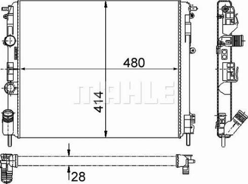 MAHLE CR 603 000S - Jäähdytin,moottorin jäähdytys inparts.fi