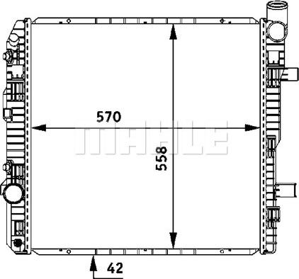 MAHLE CR 672 000P - Jäähdytin,moottorin jäähdytys inparts.fi