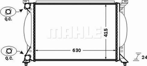 MAHLE CR 1417 000P - Jäähdytin,moottorin jäähdytys inparts.fi