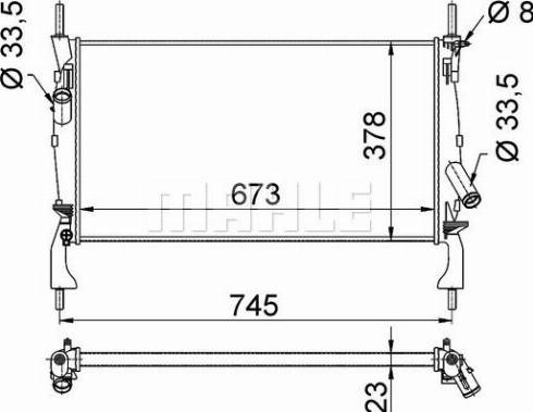 MAHLE CR 1361 000S - Jäähdytin,moottorin jäähdytys inparts.fi