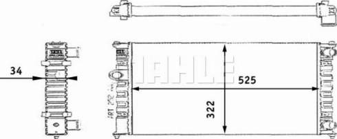 MAHLE CR 362 000P - Jäähdytin,moottorin jäähdytys inparts.fi