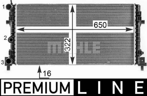 MAHLE CR 2081 000P - Jäähdytin,moottorin jäähdytys inparts.fi