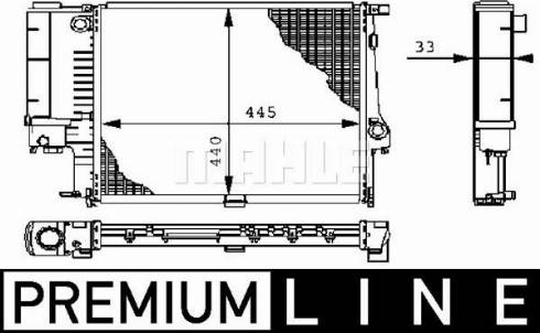 MAHLE CR 239 000P - Jäähdytin,moottorin jäähdytys inparts.fi