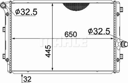 MAHLE CR 2327 000S - Jäähdytin,moottorin jäähdytys inparts.fi