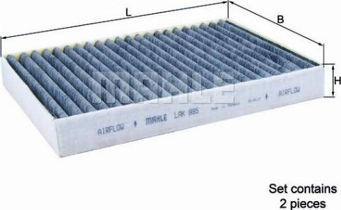 MAHLE LAK 995/S - Suodatin, sisäilma inparts.fi