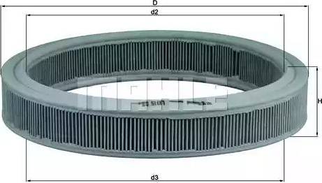 MAHLE LX 115 - Ilmansuodatin inparts.fi