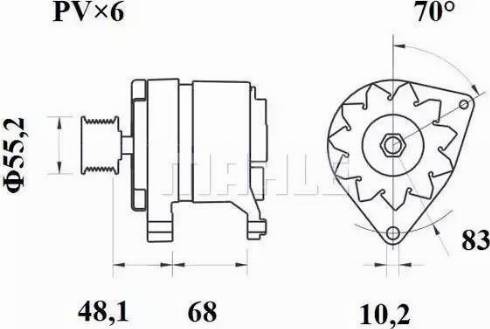 MAHLE MG 411 - Laturi inparts.fi