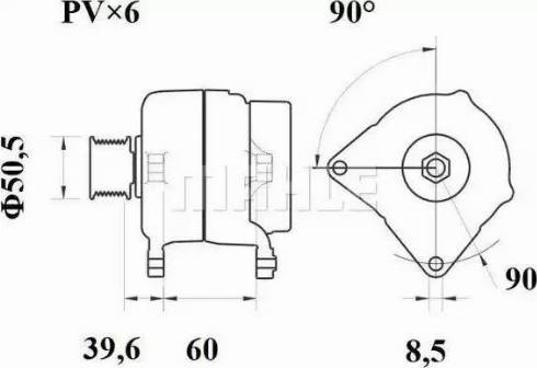 MAHLE MG 557 - Laturi inparts.fi