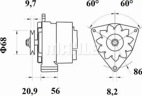 MAHLE MG 386 - Laturi inparts.fi